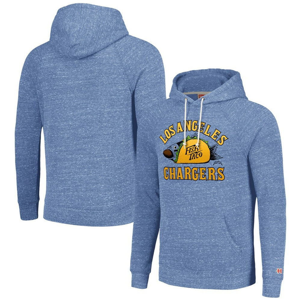 Homage Unisex NFL x Guy Fieri’s Flavortown Tri-Blend Pullover Hoodie - Los Angeles Chargers Hoodies