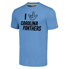 Homage Unisex The NFL ASL Collection by Love Sign Tri-Blend T-Shirt - Carolina Panthers T-shirts