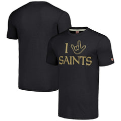 Homage Unisex The NFL ASL Collection by Love Sign Tri-Blend T-Shirt - New Orleans Saints T-shirts