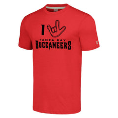 Homage Unisex The NFL ASL Collection by Love Sign Tri-Blend T-Shirt - Tampa Bay Buccaneers T-shirts