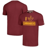 Homage Unisex The NFL ASL Collection by Love Sign Tri-Blend T-Shirt - Washington Commanders T-shirts