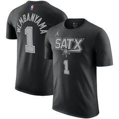Victor Wembanyama San Antonio Spurs Jordan Brand 2022/23 Statement Edition Name & Number T-Shirt