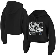WEAR by Erin Andrews Women's Domestic Cropped Pullover Hoodie - Dallas Cowboys Hoodies