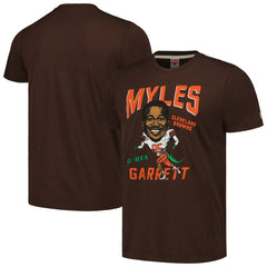 Myles Garrett Homage Unisex Caricature Player Tri-Blend T-Shirt - Cleveland Browns T-shirts