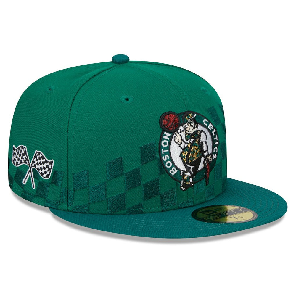 New Era Boston Celtics Rally Drive Checkerboard 59FIFTY Crown Fitted Hat