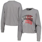 Chicago Bulls The Wild Collective Women's Band Cropped Long Sleeve T-Shirt sale