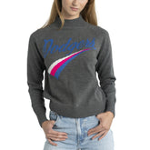 Gray Los Angeles Dodgers Lusso Women's Serena Raglan Pullover Sweater