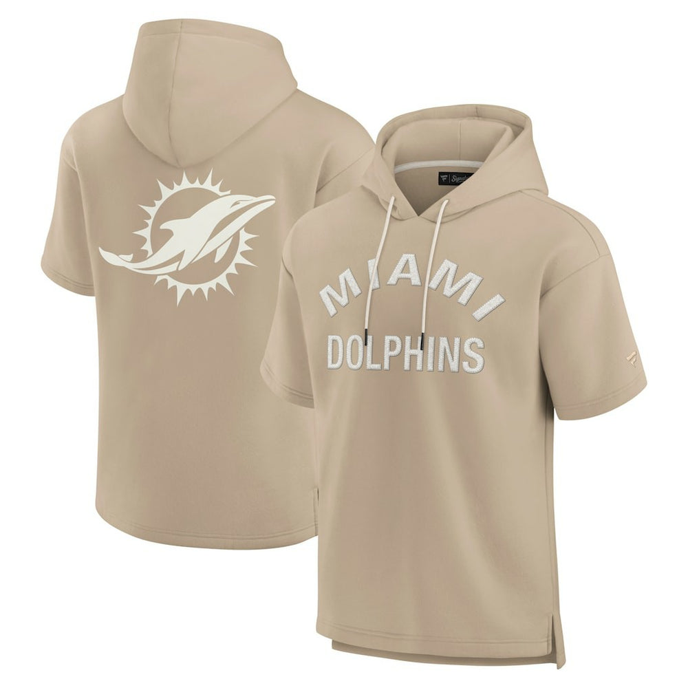 Unisex Elements Super Soft Fleece Short Sleeve Pullover Hoodie - Miami Dolphins Hoodies