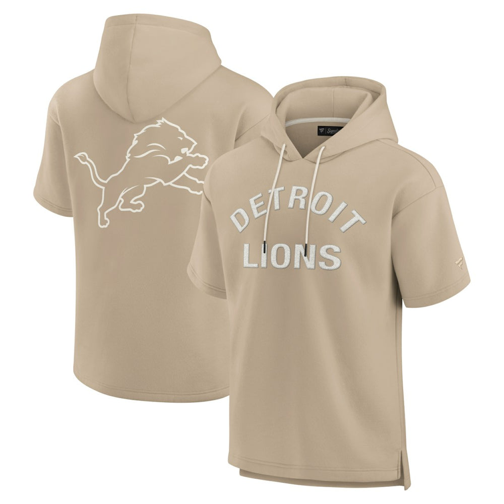 Unisex Elements Super Soft Fleece Short Sleeve Pullover Hoodie - Detroit Lions Hoodies