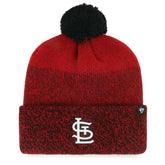 Red St. Louis Cardinals '47 Darkfreeze Cuffed Knit Hat with Pom