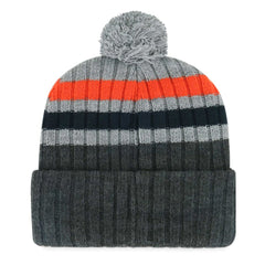 Gray Detroit Tigers '47 Stack Cuffed Knit Hat with Pom