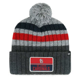 Gray St. Louis Cardinals '47 Stack Cuffed Knit Hat with Pom