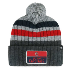 Gray St. Louis Cardinals '47 Stack Cuffed Knit Hat with Pom