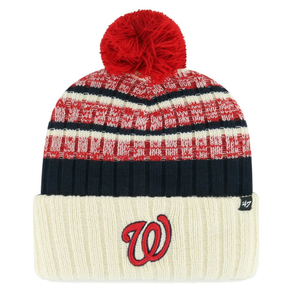 Natural Washington Nationals '47 Tavern Cuffed Knit Hat with Pom
