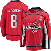 NHL Alexander Ovechkin Washington Capitals Fanatics Captain Patch Home Breakaway Jersey