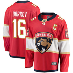 NHL Aleksander Barkov Florida Panthers Fanatics Captain Patch Home Breakaway Jersey