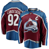 NHL Gabriel Landeskog Colorado Avalanche Fanatics Captain Patch Home Breakaway Jersey