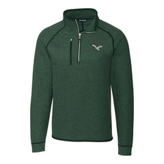 Cutter & Buck Gridiron Classics Big & Tall Mainsail Sweater-Knit Half-Zip Pullover Jacket - Philadelphia Eagles Pullover