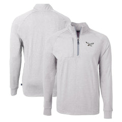 Cutter & Buck Gridiron Classics Big & Tall Adapt Eco Knit Heather Quarter-Zip Pullover Top - Philadelphia Eagles Pullover