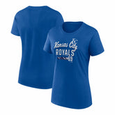 Royal Kansas City Royals Fanatics Women's Logo Fitted T-Shirt