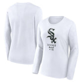 White Chicago White Sox Fanatics Women's Lightweight Fitted Long Sleeve T-Shirt