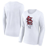 White St. Louis Cardinals Fanatics Women's Lightweight Fitted Long Sleeve T-Shirt
