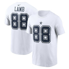 CeeDee Lamb Player Name & Number T-Shirt - Dallas Cowboys T-shirts