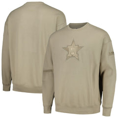 Pewter Houston Astros Pro Standard Neutral Drop Shoulder Pullover Sweatshirt