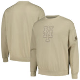 Pewter New York Mets Pro Standard Neutral Drop Shoulder Pullover Sweatshirt