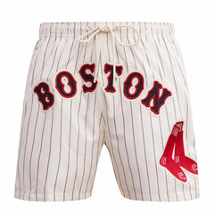 Cream Boston Red Sox Pro Standard Pinstripe Retro Classic Woven Shorts