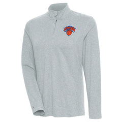 New York Knicks Antigua Women's Confront Quarter-Zip Pullover Top