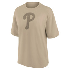 Khaki Philadelphia Phillies Fanatics Women's Oversized Elements T-Shirt