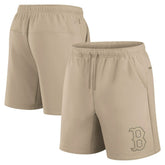 Khaki Boston Red Sox Fanatics Unisex Elements Super Soft Fleece Shorts
