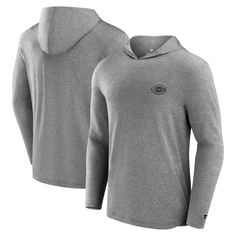 Black Cincinnati Reds Fanatics Front Office Tech Lightweight Hoodie T-Shirt