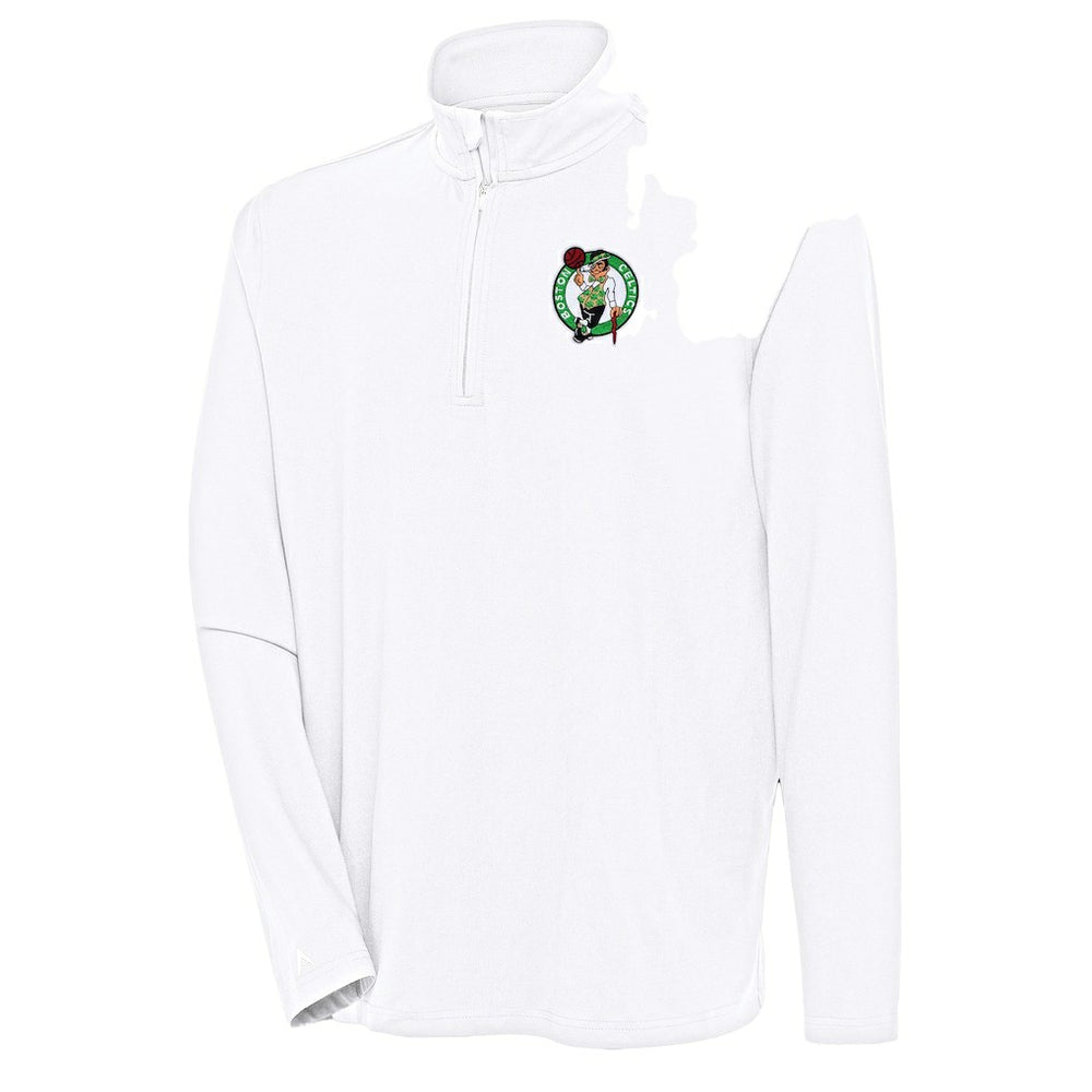Boston Celtics Antigua Hunk Quarter-Zip Pullover Top