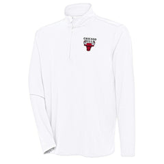 Chicago Bulls Antigua Hunk Quarter-Zip Pullover Top