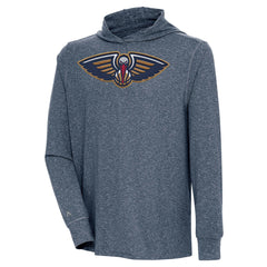 New Orleans Pelicans Antigua Saga Long Sleeve Hoodie T-Shirt