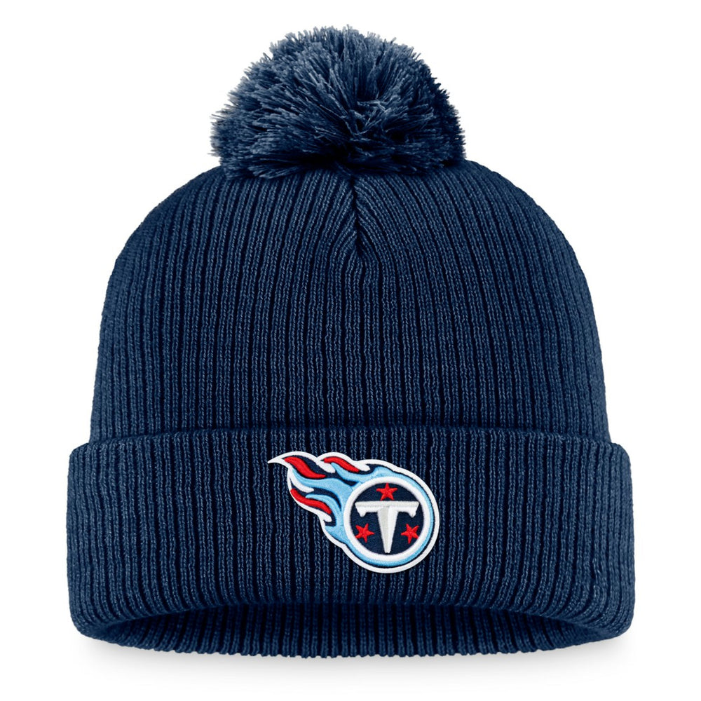 Women's Cuffed Knit Hat with Pom - Tennessee Titans Hats