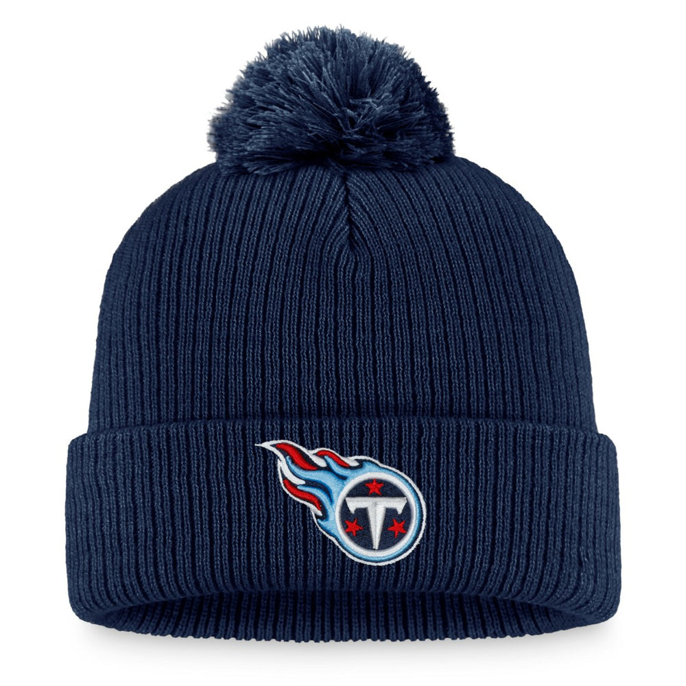 Women's Logo Cuffed Knit Hat with Pom - Tennessee Titans Hats