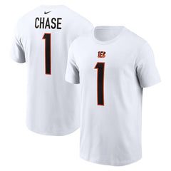 Ja'Marr Chase Player Name & Number T-Shirt - Cincinnati Bengals T-shirts