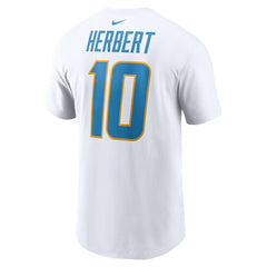Justin Herbert Player Name & Number T-Shirt - Los Angeles Chargers T-shirts