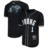 Bryce Young Pro Standard Mesh Baseball Button-Up T-Shirt - Carolina Panthers T-shirts