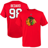 NHL Connor Bedard Chicago Blackhawks Youth Player Name & Number T-Shirt