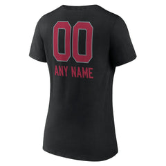 Women's Personalized Name & Number Team Wordmark V-Neck T-Shirt - Arizona Cardinals T-shirts