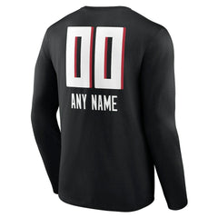 Personalized Name & Number Team Wordmark Long Sleeve T-Shirt - Atlanta Falcons T-shirts