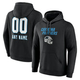Personalized Name & Number Team Wordmark Pullover Hoodie - Carolina Panthers Hoodies
