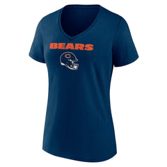 Women's Personalized Name & Number Team Wordmark V-Neck T-Shirt - Chicago Bears T-shirts