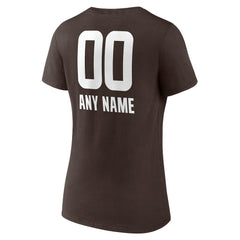 Women's Personalized Name & Number Team Wordmark V-Neck T-Shirt - Cleveland Browns T-shirts