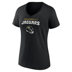 Women's Personalized Name & Number Team Wordmark V-Neck T-Shirt - Jacksonville Jaguars T-shirts