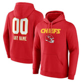 Personalized Name & Number Team Wordmark Pullover Hoodie - Kansas City Chiefs Hoodies